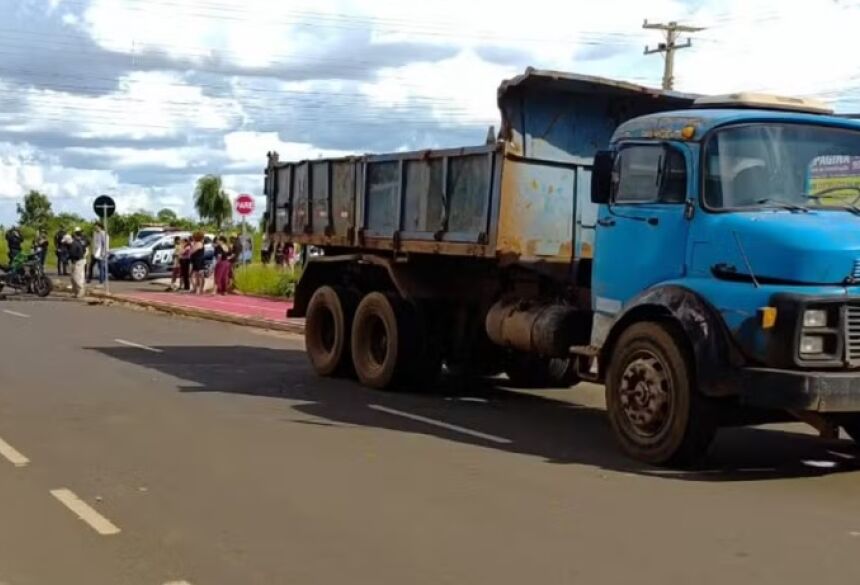 Acidente no bairro Vila Nova, em Campo Grande.  Foto: Reprodução