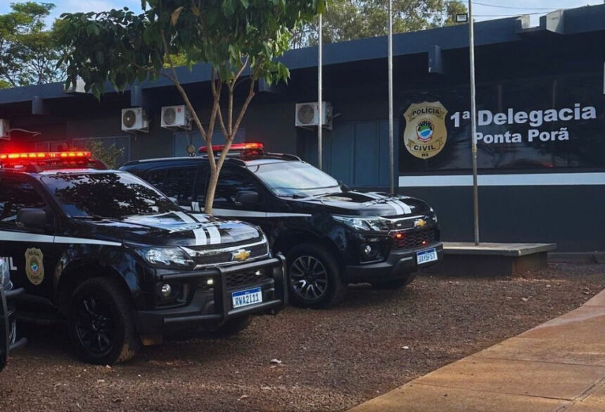 Agressor foi preso e autuado na Polícia Civil de Ponta Porã; Foto: Divulgação/PC