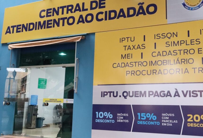 Contribuinte que preferir, pode retirar a guia na Central de Atendimento ao Cidadão, no Centro, no horário das 7h30 às 13h30. Foto: Arquivo/Assecom