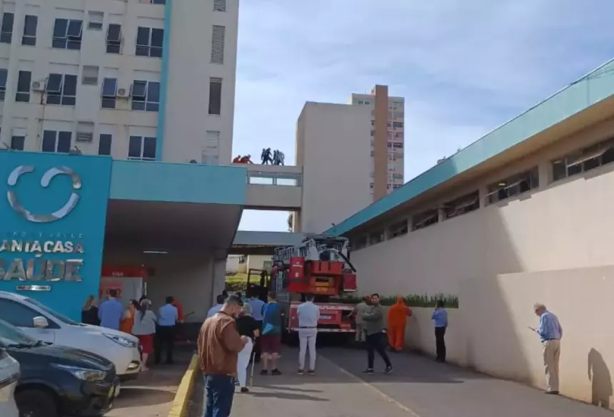 Acidente com paciente em Santa Casa (Foto: Jornal Midiamax)