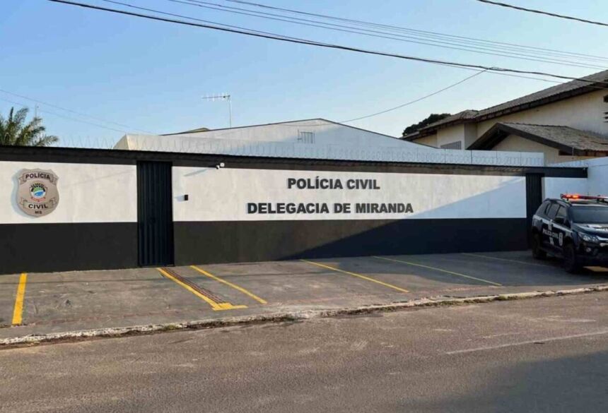 Delegacia de Polícia de Miranda. (Foto: Divulgação, PCMS)