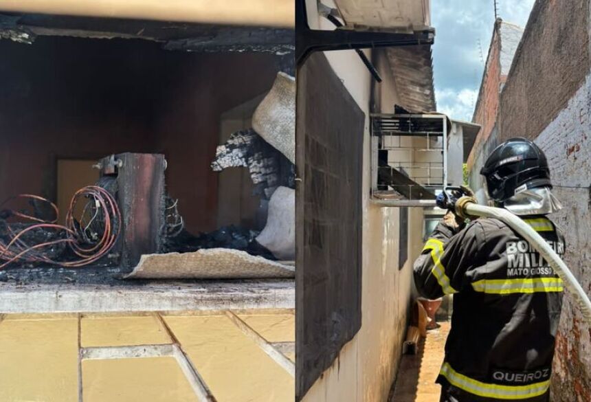 O incêndio pode ter sido causado por um curto-circuito / Divulgação/Corpo de Bombeiros