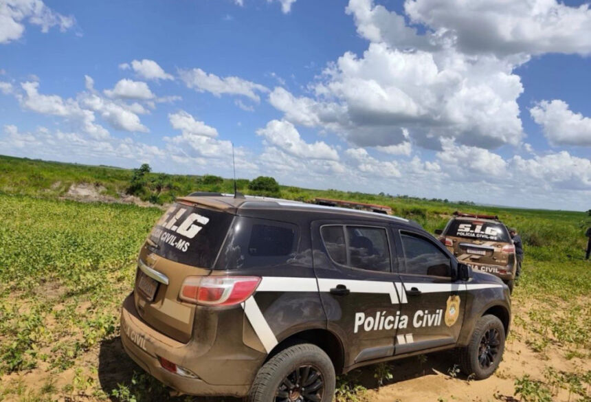 Viaturas do SIG no local onde o corpo foi encontrado; Foto: Divulgação