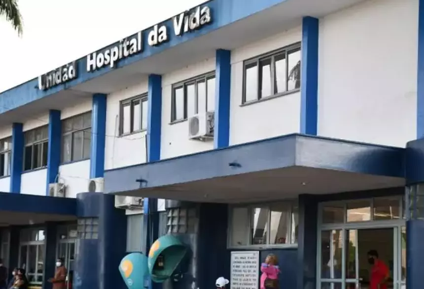 Hospital da Vida, onde a vítima estava internada. (Foto: Divulgação / Campo Grande News)