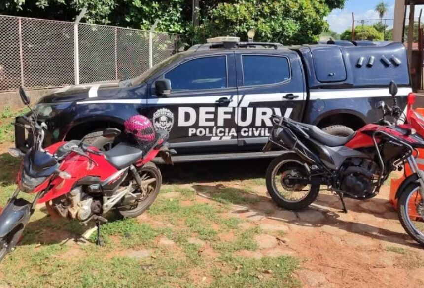 Motos furtadas recuperadas pela DEFURV  Foto: Polícia Civil