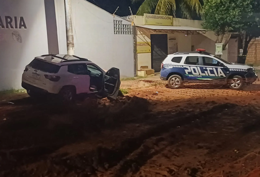Local onde o veículo parou durante a perseguição (Midiamax)
