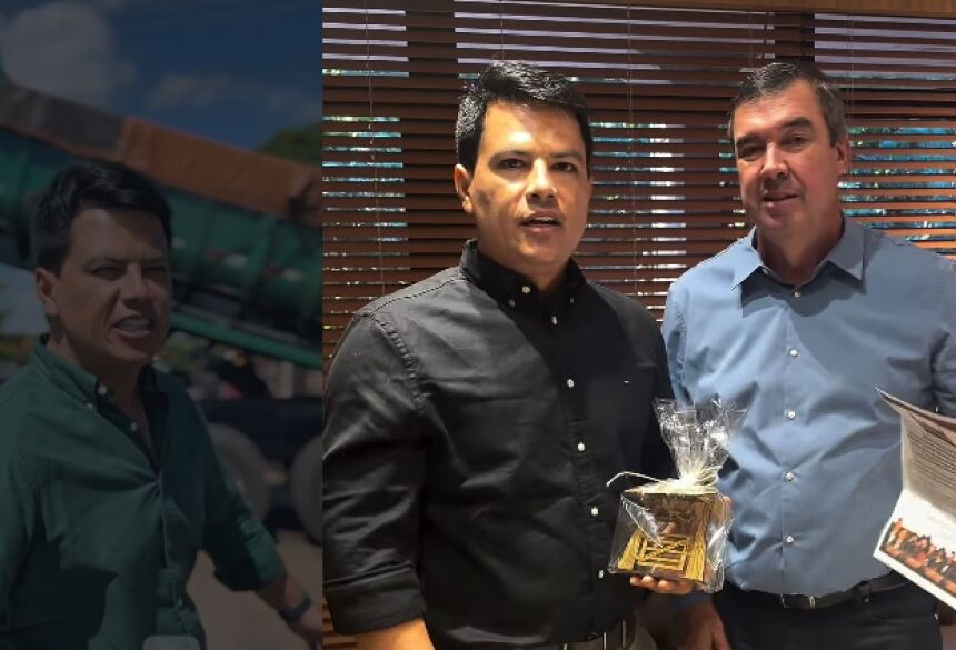 Prefeito Júlio Buguelo junto com o governador Eduardo Riedel - Foto: Instagram do prefeito 