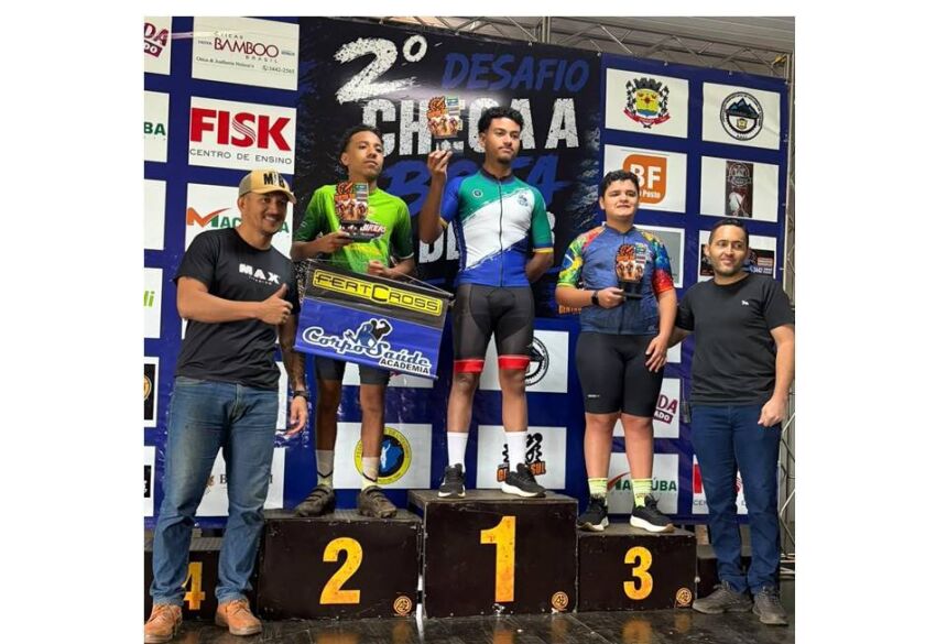 Podium que Henrique tornou-se campeão da Copa Centro Sul de MTB