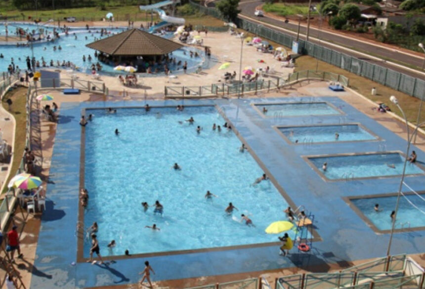 Aqua Park de Fátima do Sul é uma das atrações durante o forte calor. Foto:Assessoria/Prefeitura