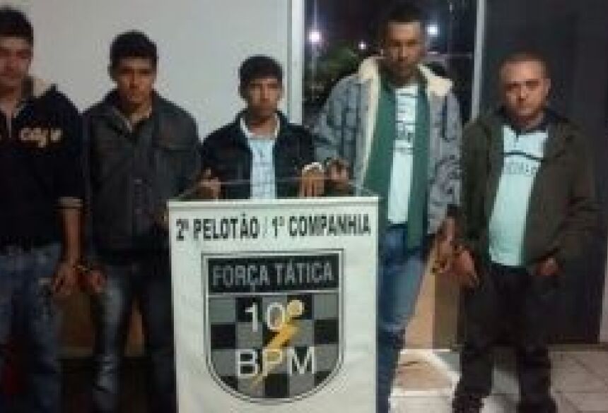 Cinco integrantes do bando foram presos pela polícia