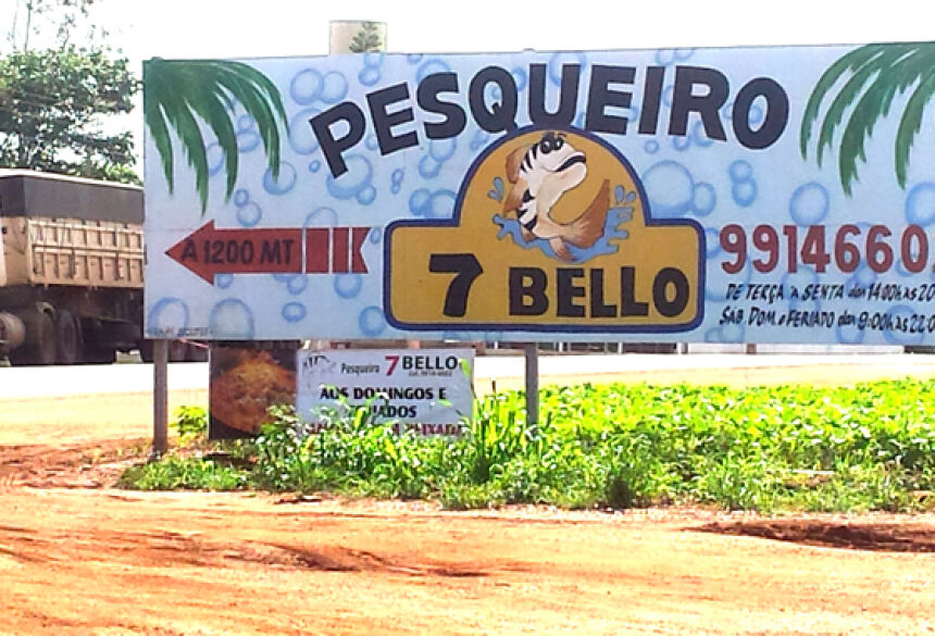 Pesqueiro 7 Bello, localizado na entrada do município de Vicentina - FOTO: ROGÉRIO SANCHES - FÁTIMA NEWS