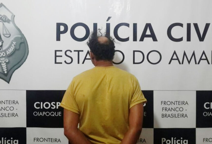Suspeito de estupro foi detido na delegacia de Oiapoque, no Amapá (Foto: Divulgação/Polícia Civil)