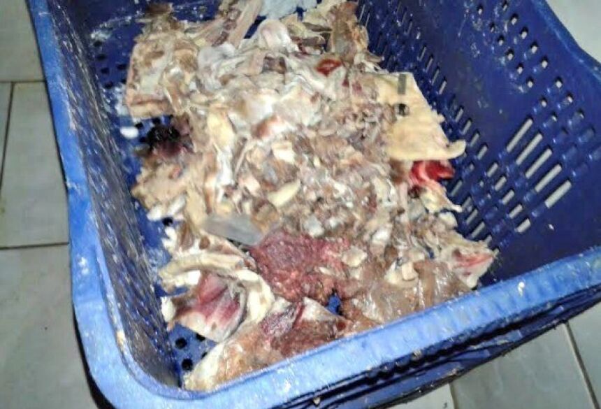 Carne foi apreendida em fábrica na região sul de Campo Grande (Foto: Polícia Civil de MS / Divulgação)