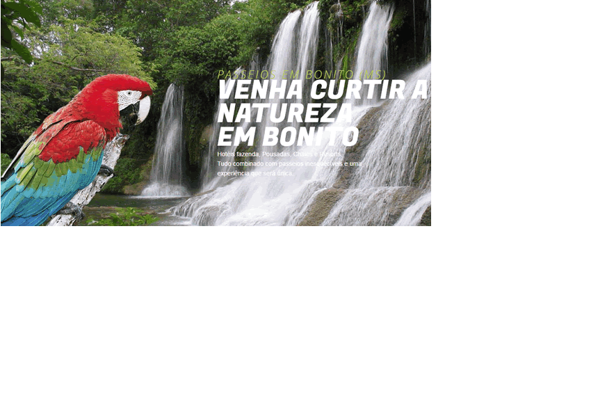 BONITO (MS) é um dos destinos turísticos mais seguros do Brasil, adquira seu pacote na Agência Sucuri