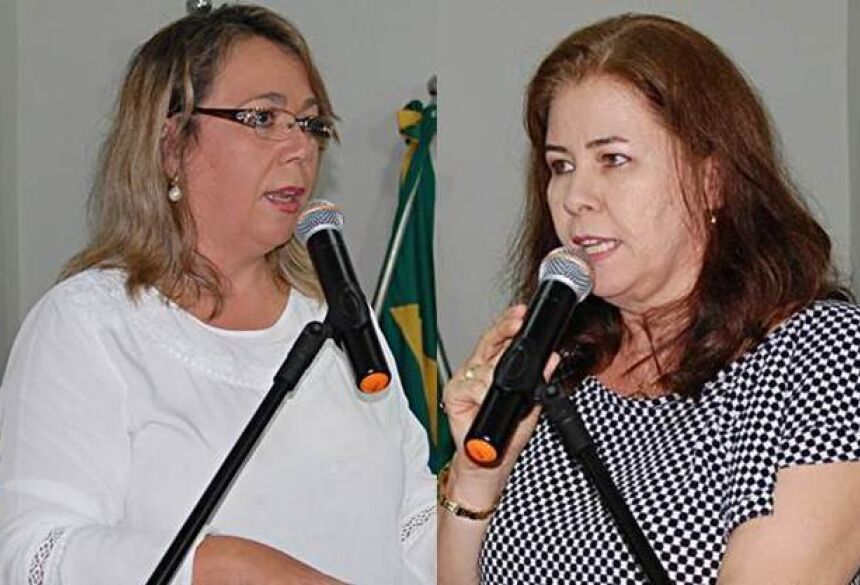 Vereadoras Claudia Regina Marangoni Bom – PSDB e Rosani Espindola Barros Penze – PEN – Foto Adauto Dias / glorianews