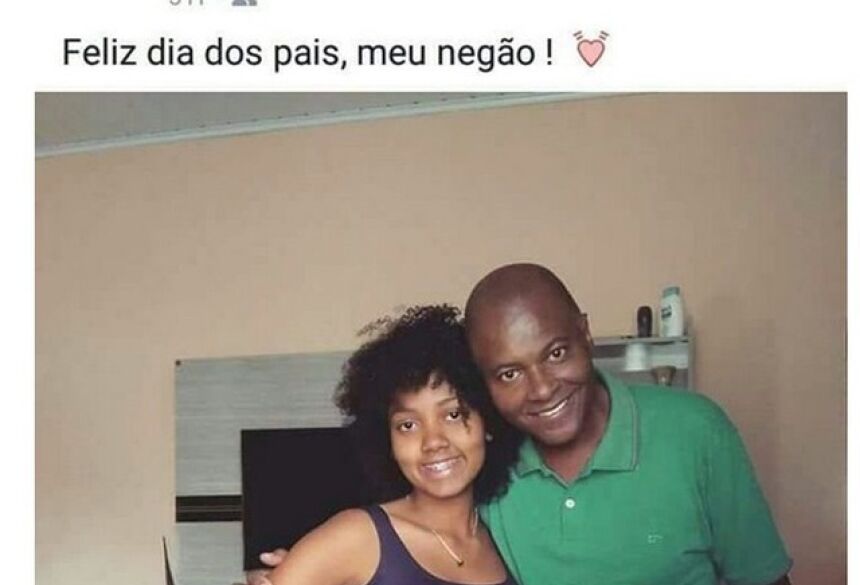 Anna Victoria postou foto com o pai no mesmo dia em que foi morta por ele, em Guaraci (Foto: Reprodução/Facebook)