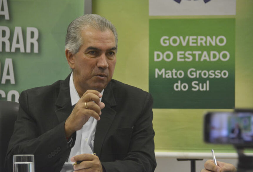 Governador, Reinaldo Azambuja. - Foto: Paulo Ribas / Correio do Estado