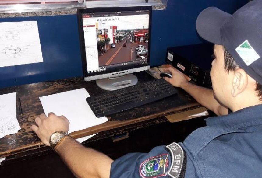 FOTO: ASSESSORIA DA PM - Polícia Militar faz teste em sistema de vídeo monitoramento em reforço da segurança