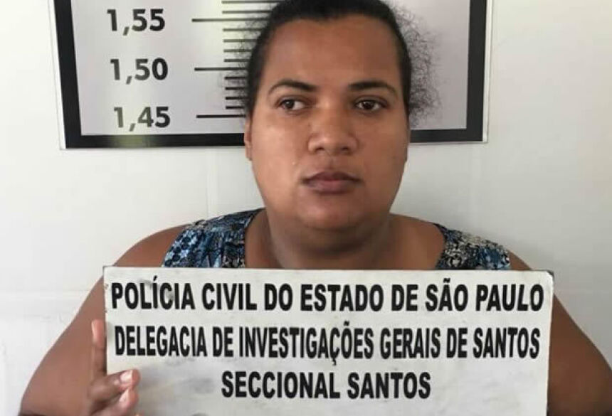 Elaine Cristina foi localizada e presa após estuprar adolescente em Santos, SP (Foto: Divulgação/Polícia Civil)