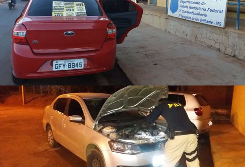 Veículo roubado em São Paulo e recuperado em MS - Crédito: Divulgação/PRF