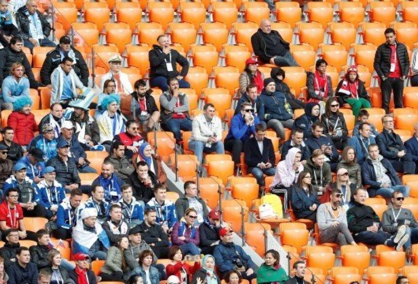 Vazios no estádio de Ecaterimburgo chamaram a atenção Foto: DAMIR SAGOLJ / REUTERS