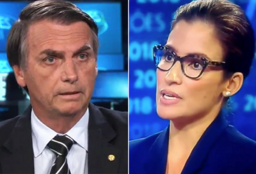 Bolsonaro e Renata Vasconcellos tem embate tenso no Jornal Nacional. Reprodução/TV Globo
