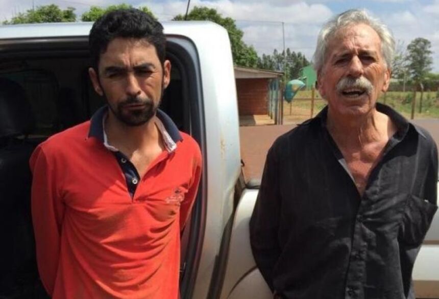 Renan e o pai dele, Wanderley, foram presos no distrito de Sanga Puitã