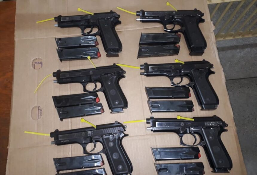 Foram entregues 220 pistolas. Imagem: Divulgação