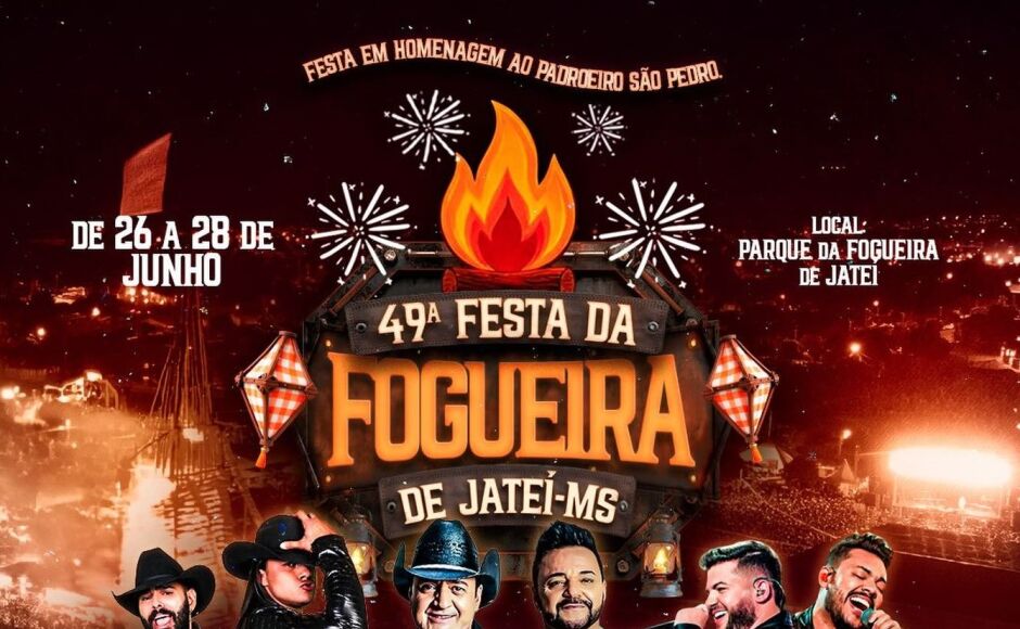 SAIU a programação oficial da 49ª Festa da Fogueira de Jateí