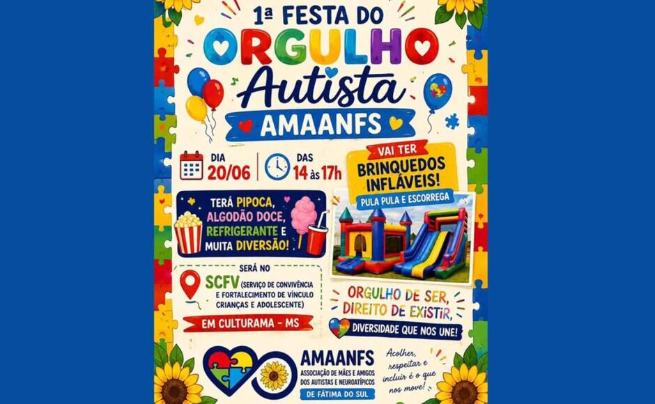 Culturama vai realizar a 1ª Festa do Orgulho Autista