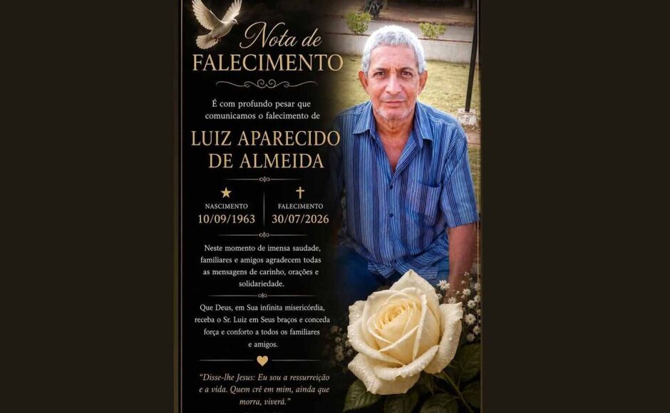 Fatima do Sul se despede do amigo Luizão, esposo da Creusa do Centro Educacional