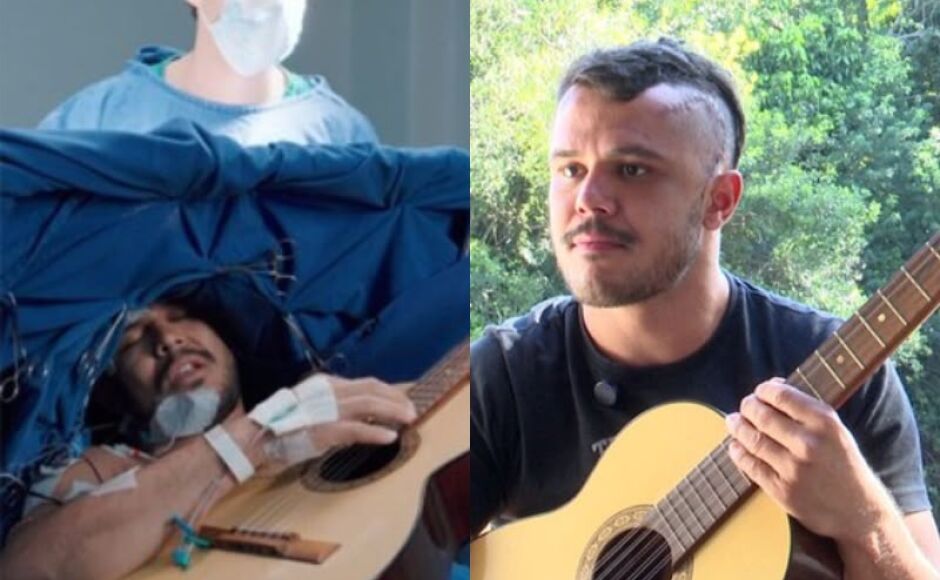 Deu certo! Cantor toca viola durante cirurgia cerebral para retirar tumor e recebe alta; vídeo