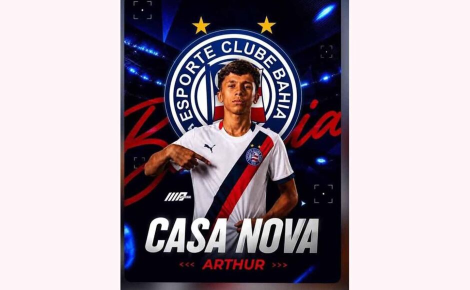 Fatimassulense Arthur é atleta do Esporte Clube Bahia 