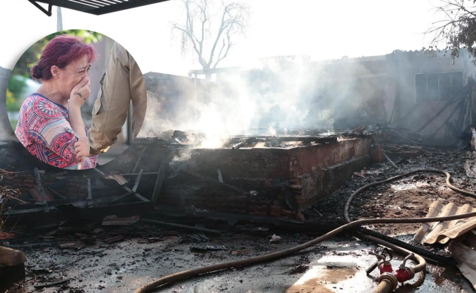 Moradora se desespera ao ver casa destruída por incêndio em Campo Grande: 'Não tenho para onde ir' 