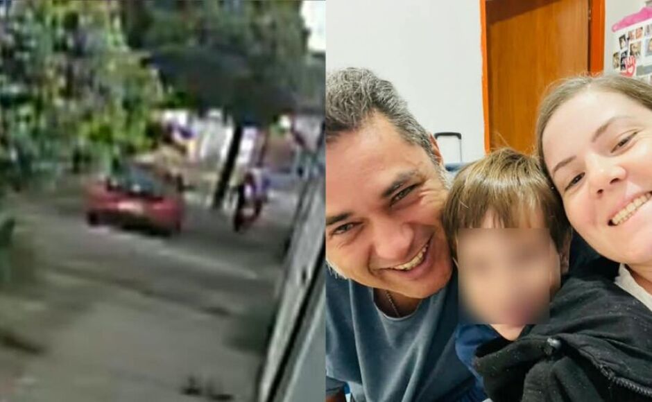 Câmera flagrou suspeito com mochila e bebê no colo depois de feminicídio no MS (vídeo)