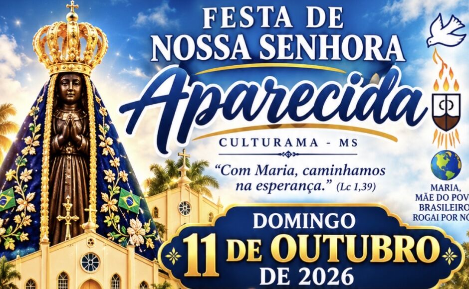 Festa de Nossa Senhora Aparecida promete reunir fé, tradição e confraternização em Culturama 