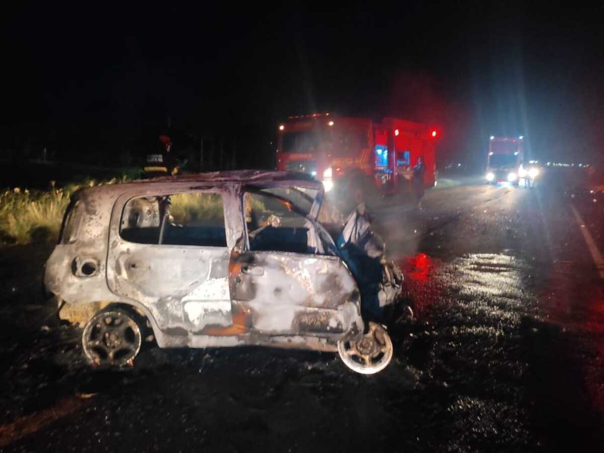 Carro Explode E Motorista Morre Carbonizado Em Acidente Em MS - Fátima News