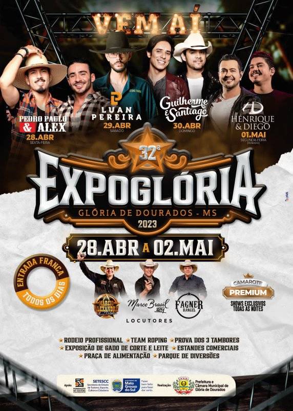 Festa do Peão de Boiadeiro de Dourados começa na semana que vem com shows e  rodeios