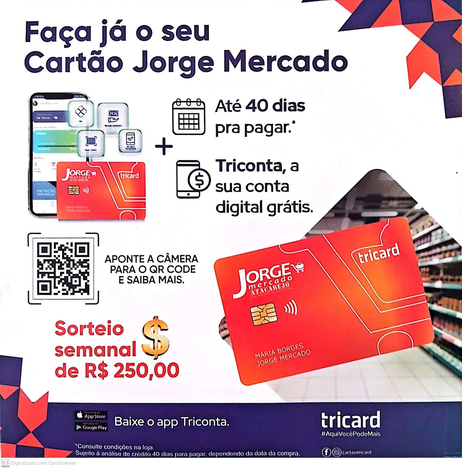 CARTÃO JORGE MERCADO ATACAREJO